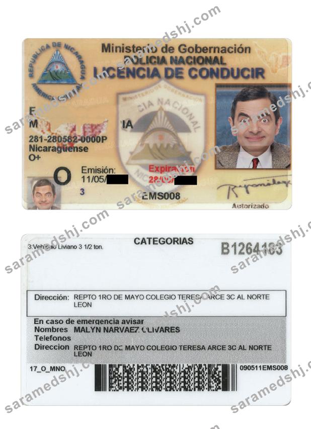 Nicaragua driving license